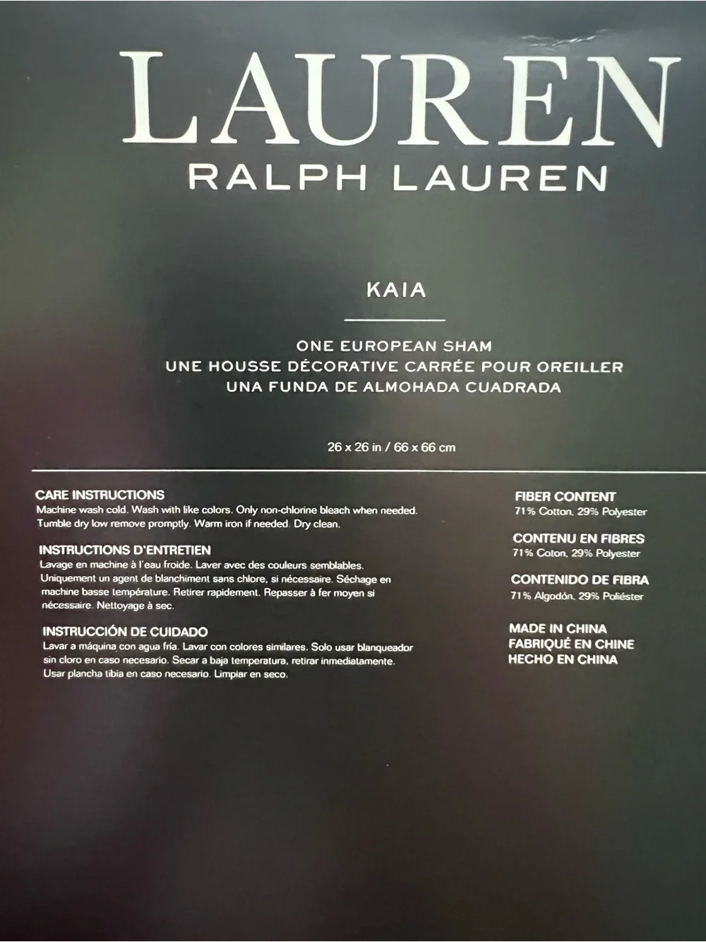 Lauren Ralph Lauren KAIA EURO Sham Natural Chevron Matelasse Luxury $135
